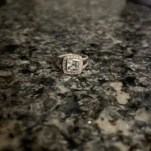 Petite Albion Ring with Prasiolite & Diamonds